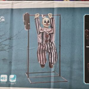 Hanging Clown Halloween Decoration with Sound